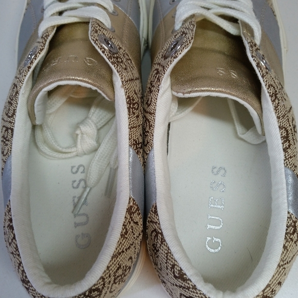 Guess Gold Lust Lace-Up Sneaker  Women's Size 8M - Picture 11 of 12